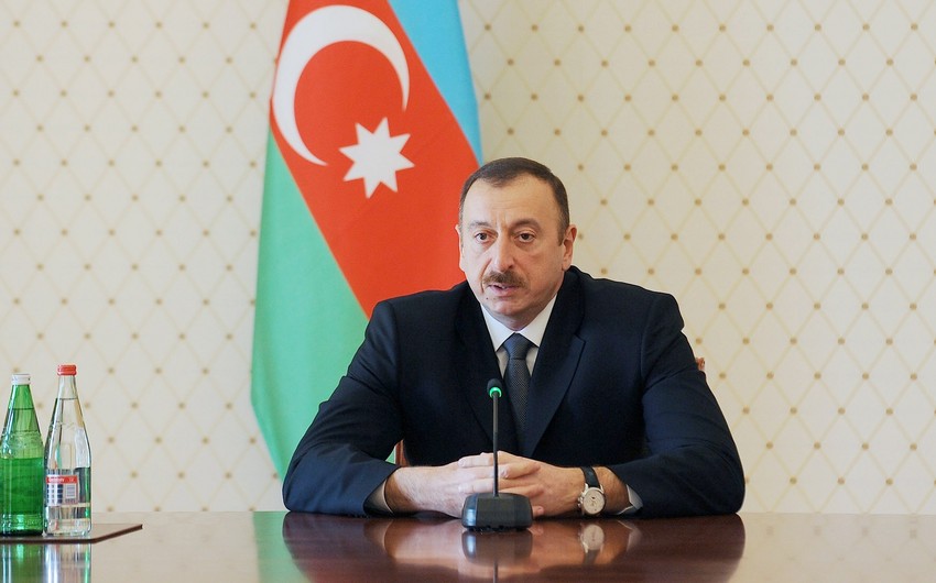 President Ilham Aliyev receives delegation led by Chairman of Turkish Constitutional Court