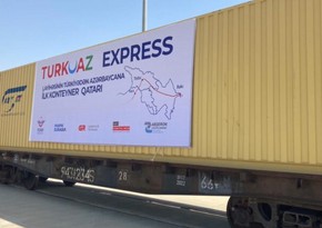 Еще один блок-поезд в рамках проекта TURKUAZ находится в Азербайджане