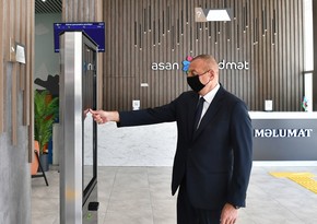 Ilham Aliyev attends opening of Baku “ASAN xidmət” center No 6