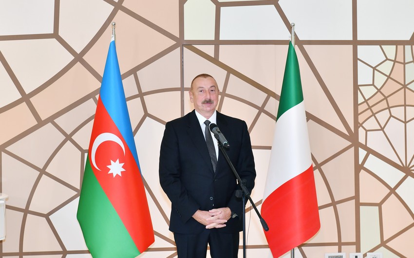 Ilham Aliyev: Italy and Azerbaijan have very strong political and economic relations
