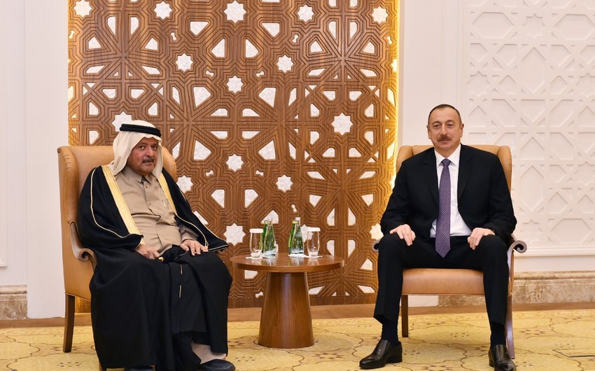 President Ilham Aliyev met with Chairman of Al Faisal Holding and Qatari Businessmen Association in Doha