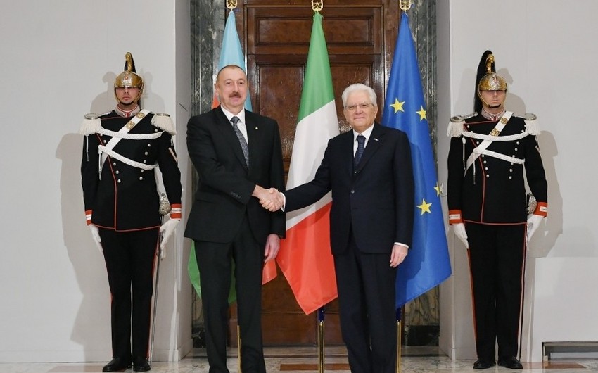 Official welcome ceremony held for President Ilham Aliyev in Rome