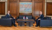 Azerbaijan's Foreign Minister Bayramov kicks off his meeting with Serbian counterpart