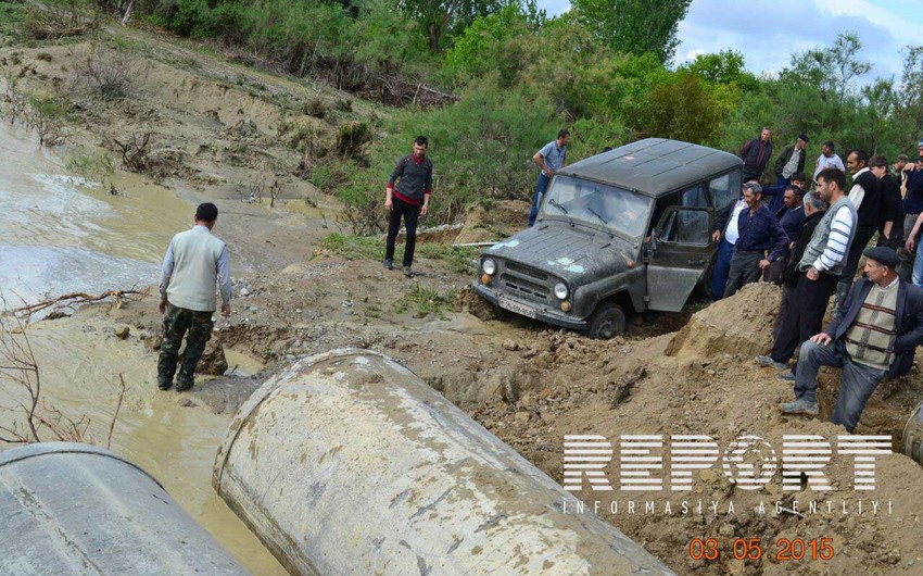 Сильные дожди нанесли урон Самухскому району Азербайджана - ФОТО