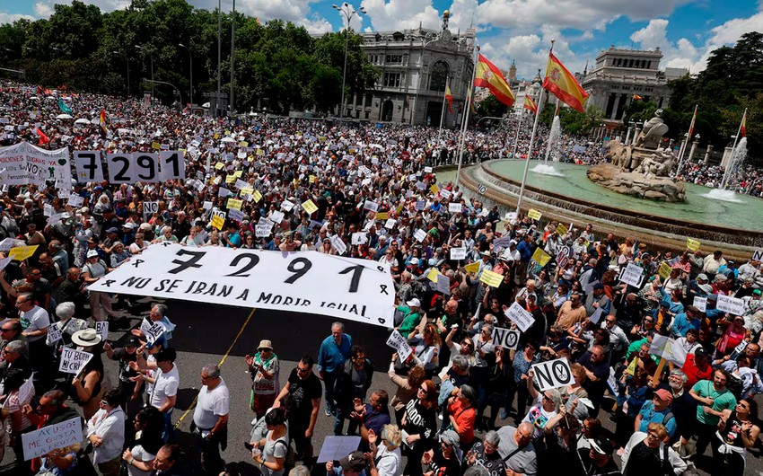 В Мадриде прошла антиправительственная манифестация