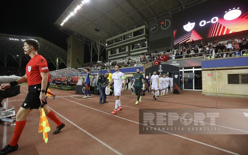 Fk Qarabag Vsolympiacos Match Begins Reportaz 