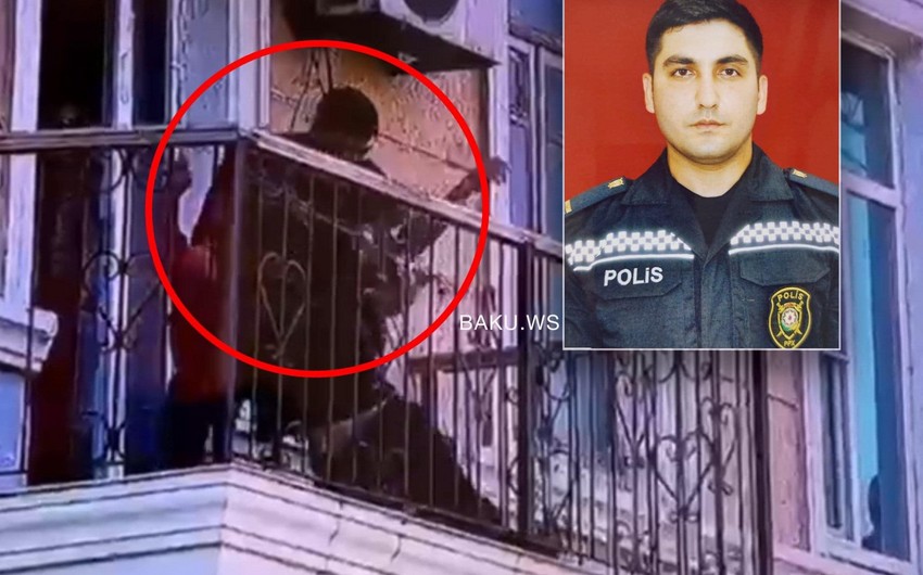 В Баку полиция спасла человека во время пожара