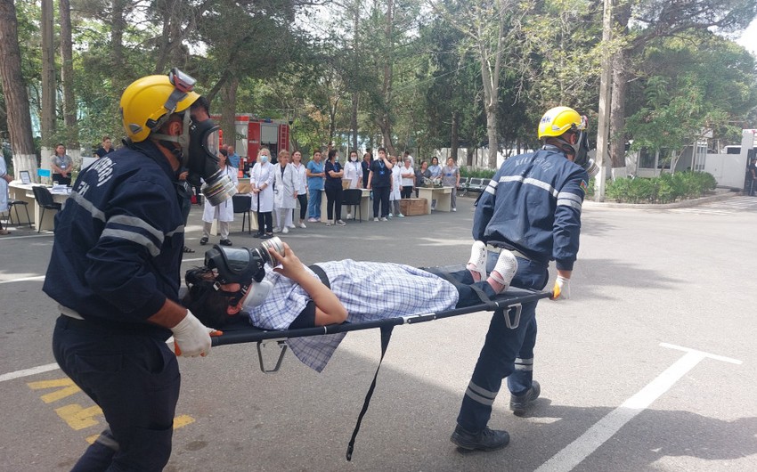 В перинатальном центре Сумгайыта прошли учения ГО