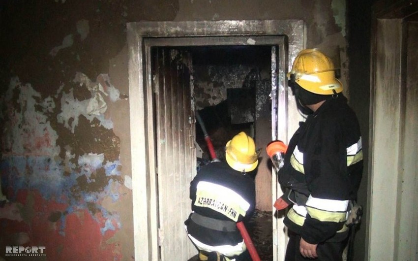 В Ширване в частном доме произошел пожар