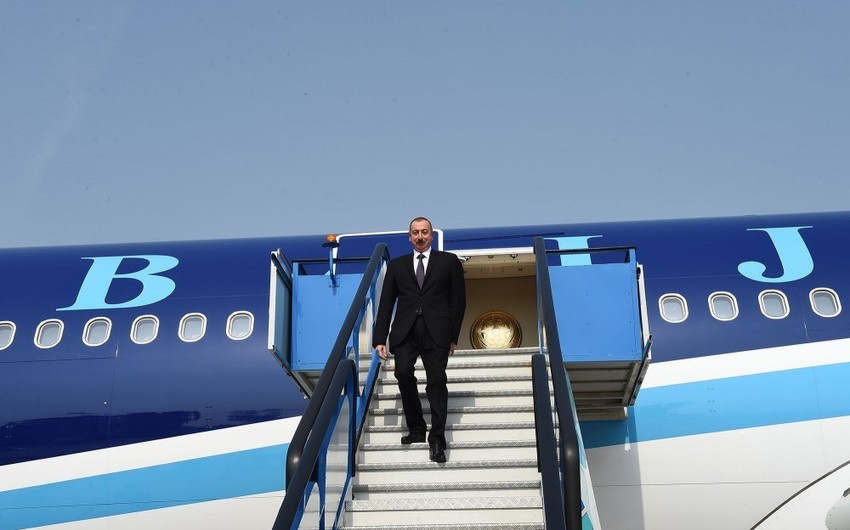 President Ilham Aliyev arrives in Turkey for working visit
