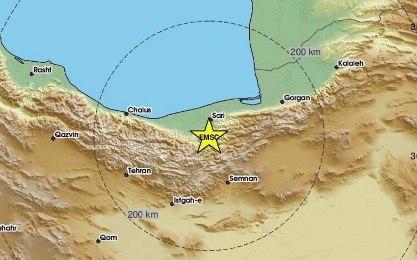 У каспийского побережья Ирана произошло землетрясение