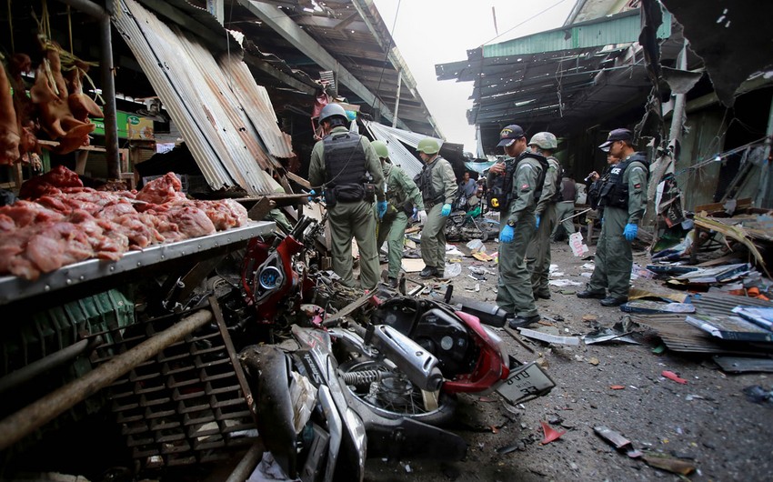 Взрыв на рынке в Таиланде