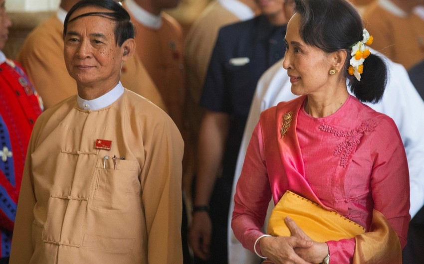 Myanmada prezident və dövlət müşaviri saxlanılıb