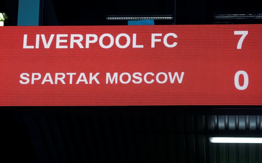 Moskva “Spartak”ı 95 illik tarixi ərzində ən böyük hesablı məğlubiyyətlə üzləşib