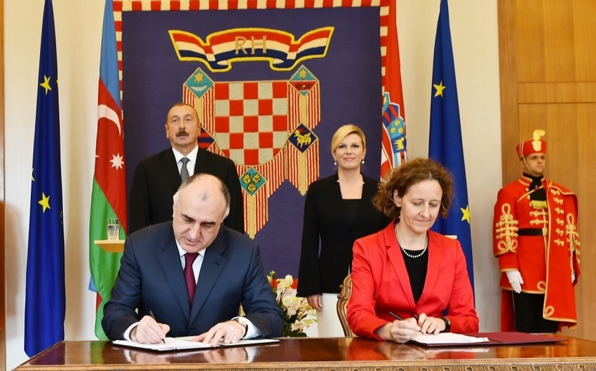Подписаны азербайджано-хорватские документы