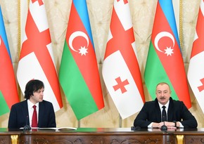 Президент Азербайджана и премьер-министр Грузии выступили с заявлениями для прессы