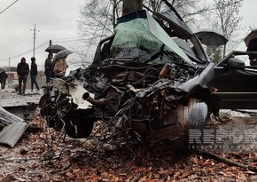 В Гяндже два человека погибли при наезде автомобиля на дерево