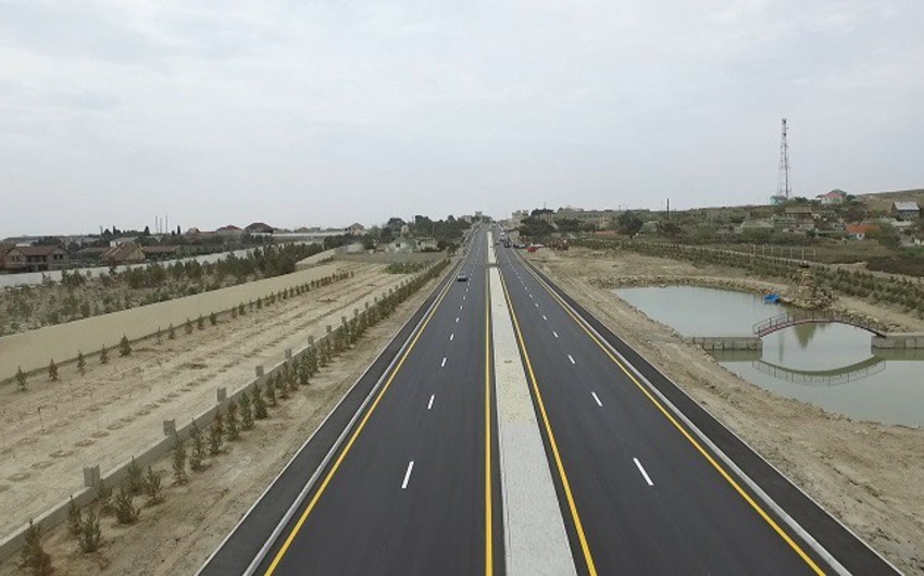 Qala-Pirallahı avtomobil yolunun 1 km-lik hissəsi yenidən qurulub