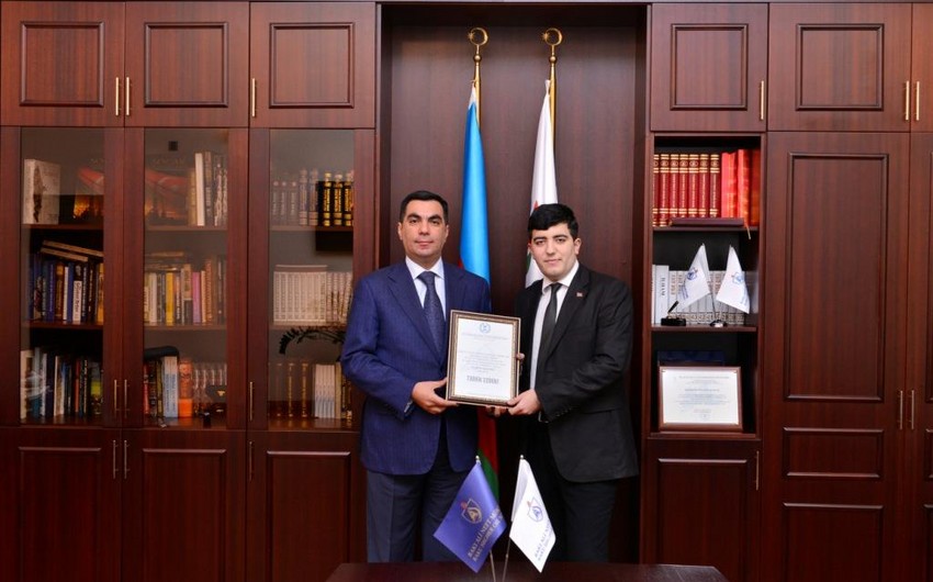 ​Elmar Gasimov receives 'Rector of the Year' Diploma