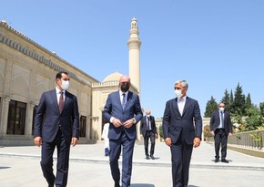 European Council President visits Juma Mosque in Azerbaijan's Shamakhi