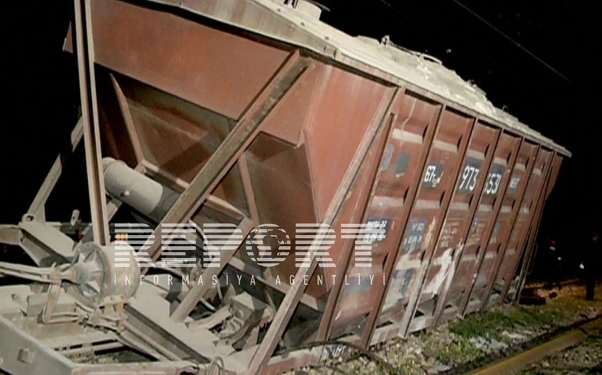 Freight train overturns in Azerbaijan - PHOTOS