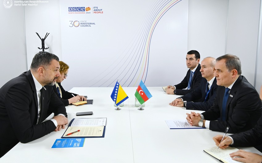 Jeyhun Bayramov meets with Minister of Foreign Affairs of Bosnia and Herzegovina