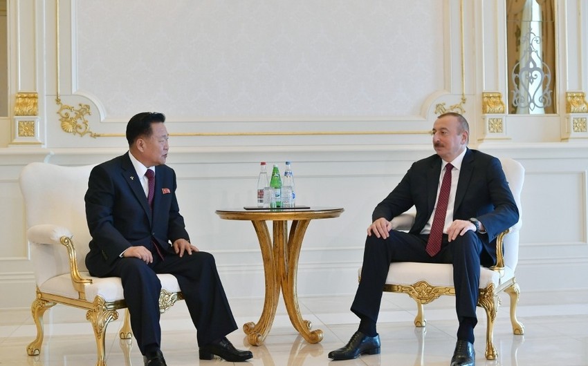 Президент Азербайджана принял главу Президиума Верховного Народного Собрания КНДР - ФОТО - ОБНОВЛЕНО