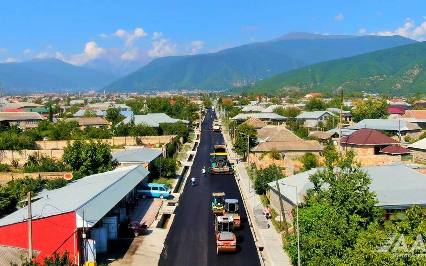 Şəkinin daxili yolları təmir edilir