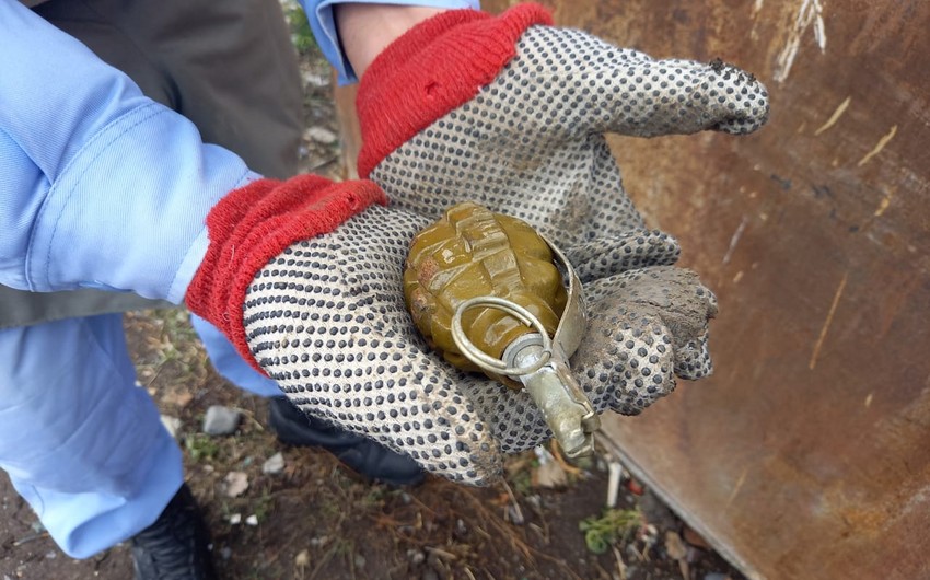 В Гяндже обнаружили ручную гранату