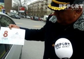 Baku traffic police congratulates female drivers - PHOTO - VIDEO