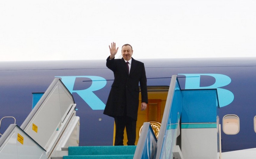 ​Президент Ильхам Алиев отбыл с рабочим визитом в Швейцарию