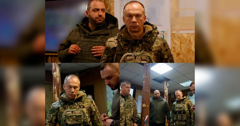 Министр обороны Украины и главнокомандующий ВСУ посетили зону боевых действий 