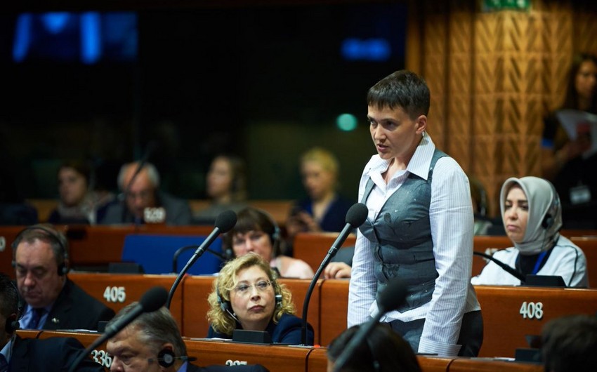 Надежда Савченко впервые выступила на сессии ПАСЕ