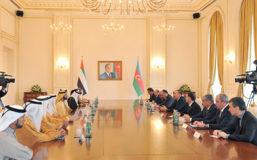President Ilham Aliyev and His Highness Sheikh Mohammed bin Rashid Al Maktoum held an expanded meeting