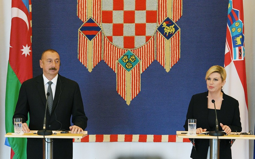Prezident İlham Əliyev: “Xorvatiya ilə strateji tərəfdaşlıq əlaqələrimiz genişlənir, güclənir”