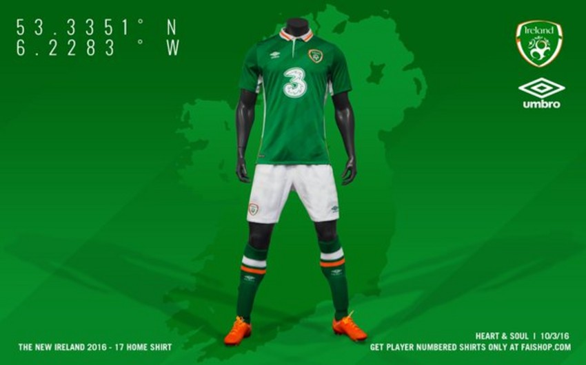 ​ Irish national team's new uniform for Euro-2016 presented