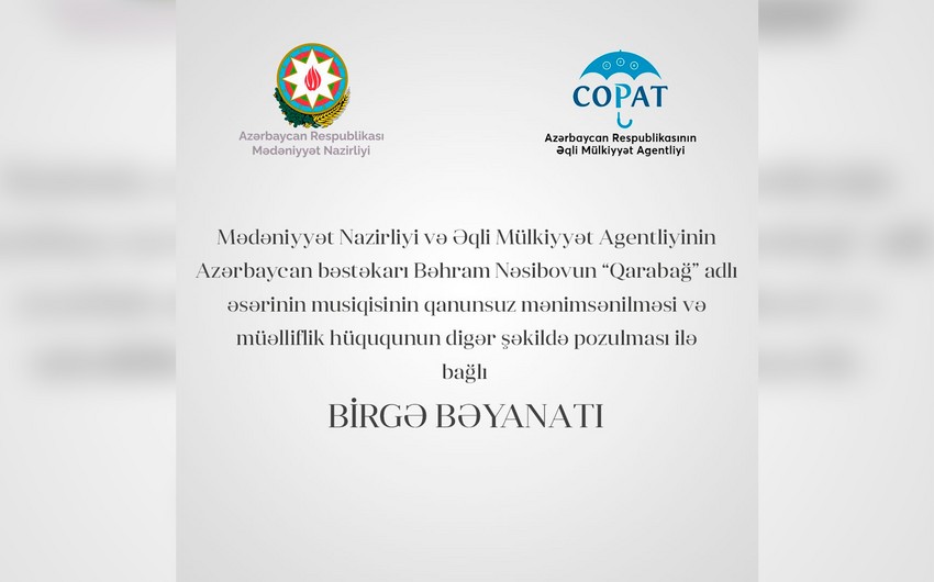 Azərbaycan Ermənistandan Qarabağ əsəri ilə bağlı pozuntu törətmiş şəxsləri məsuliyyətə cəlb etməyi tələb edib