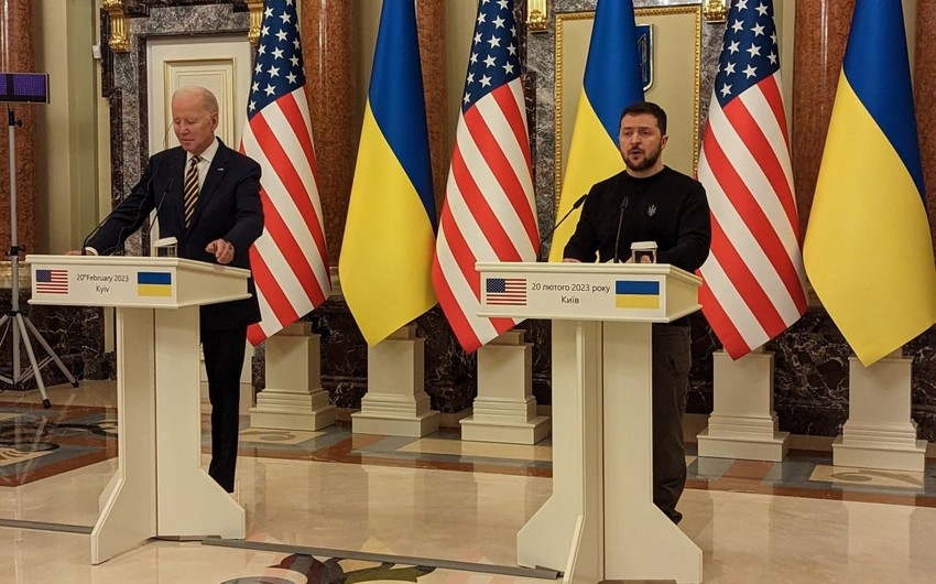 ABŞ lideri Kiyevdə bəyan edib: “Ukrayna mütləq qalib gələcək”