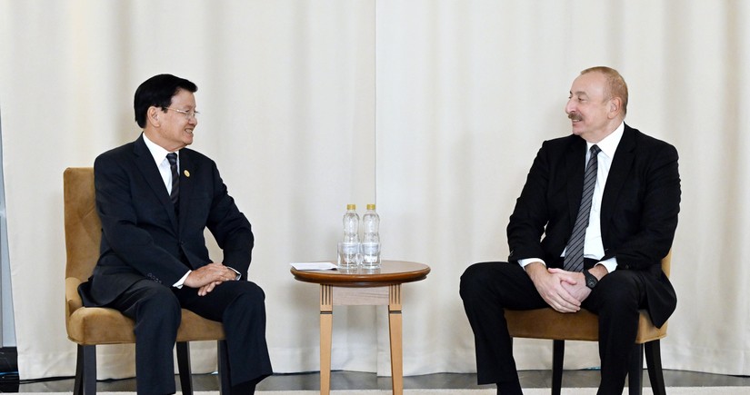 President of Azerbaijan Ilham Aliyev meets with President of Laos in Kazan