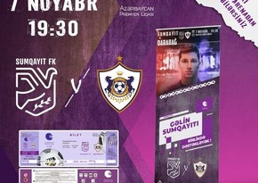 Sumqayıt Qarabağla oyunun biletlərini satışa çıxarıb