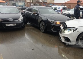 В Гяндже произошла цепная авария, 4 пострадавших
