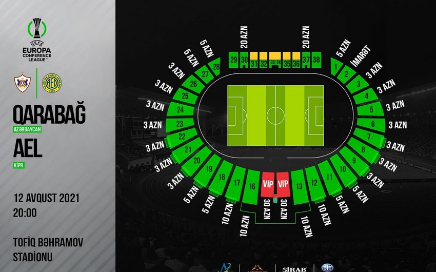 Qarabağ - AEL matçının biletləri satışa çıxarılır