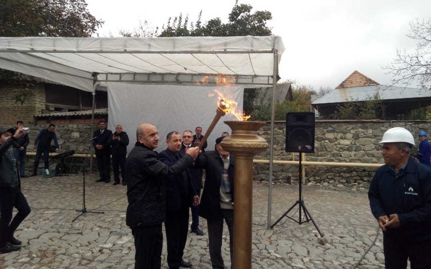 Şəkinin Baş Küngüt kəndinə təbii qaz verilib