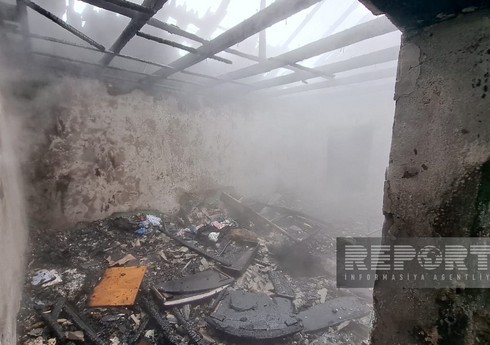 В Масаллы сгорел дом, жителей эвакуировали