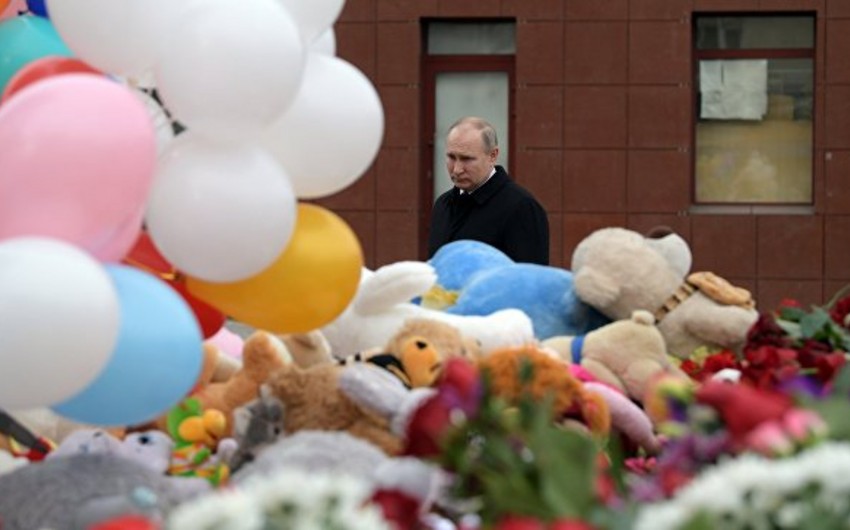 Путин объявил 28 марта днем траура по погибшим в Кемерове