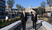 Ilham Aliyev reviews upgraded conditions following landscaping, reconstruction efforts in front of Baku Railway Station and 28 May metro station