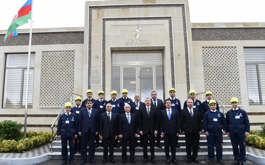 President Ilham Aliyev attends opening of “Yeni Ganja” substation