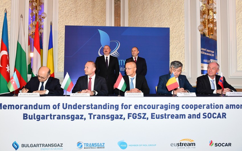 Gas transmission network operators of Bulgaria, Romania, Hungary, Slovakia and Azerbaijan's SOCAR ink MoU