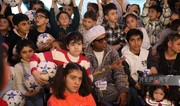 Legendary Ronaldinho meets orphaned children at Deniz Mall in Baku