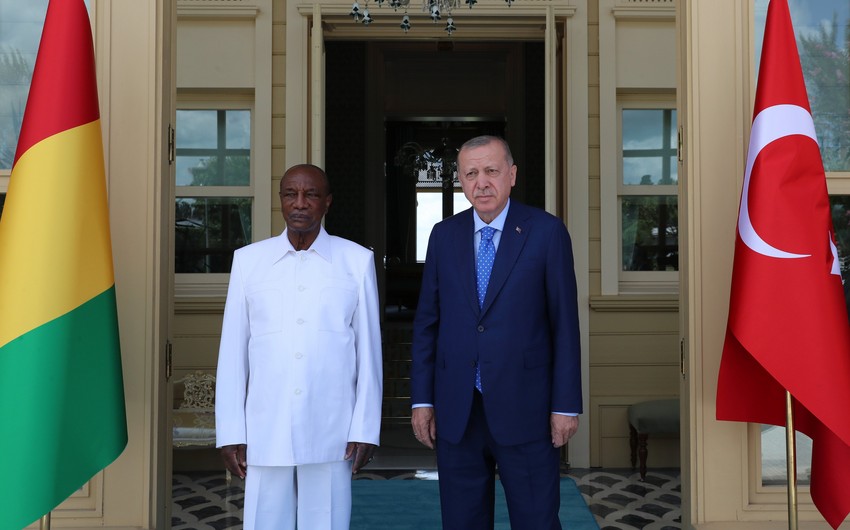 Ərdoğan Qvineya Prezidenti ilə görüşüb